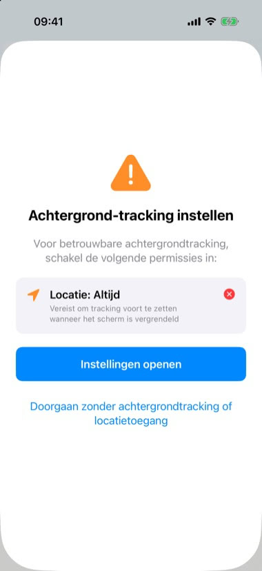Achtergrond-tracking instellen