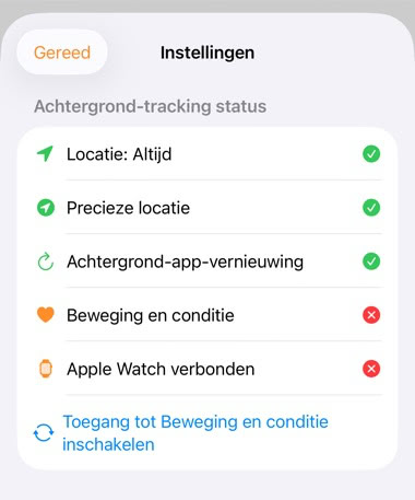 Controleer de status