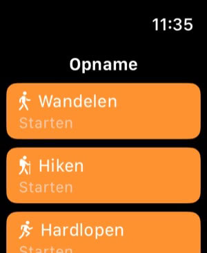 Kies een activiteit